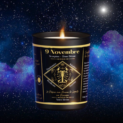 lesmerveilleuses - bougie astrale anniversaire zodiac scorpion