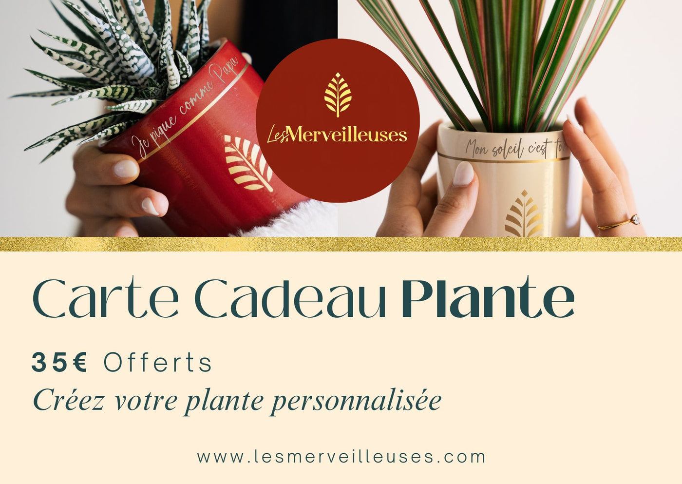 Carte Cadeau Plante Personnalisée